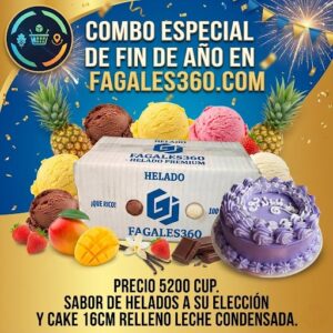 Combo Helado Goiba 4L y Cake 16cm