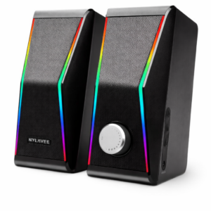 Altavoces Estéreo NYLAVEE para PC – Bocinas con Sonido Estéreo y Luces LED RGB